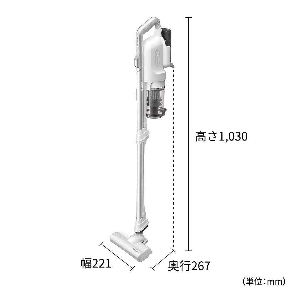 J153(ブラック系)　SHARP コードレススティック掃除機 EC-SR10-B（ブラック系）