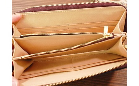 本革 ラウンドファスナー 財布 日本製 レザー 革製品 高級 財布 Bliss ピット鞣し WH-14 ブラック