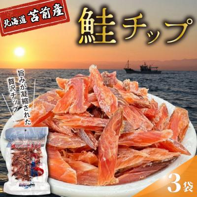 ふるさと納税 苫前町 鮭チップ 3袋 北海道苫前産 珍味 海鮮 海の幸 乾物 おつまみ 肴 アテ サケ kit25
