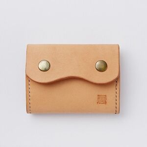 【ちっこくても使い易いミニ財布no.3】左利き用生成り手縫い　多機能Boxタイプ　使うほどに飴色に…【1692341】