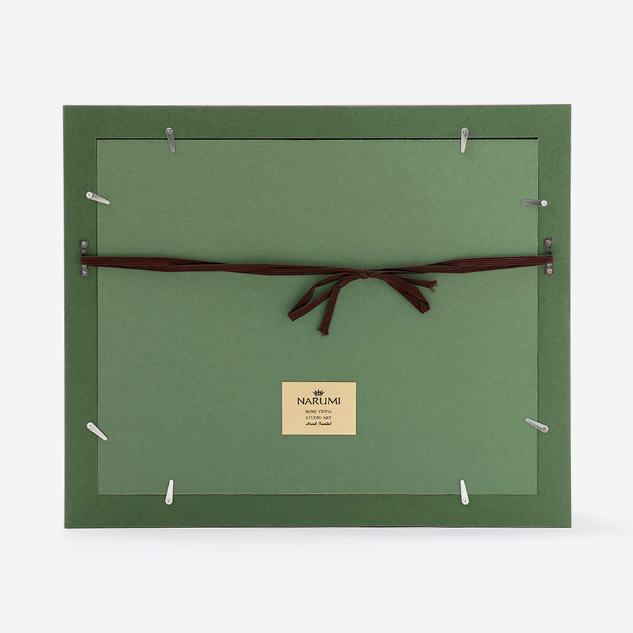 ＜NARUMI＞ハンドペイント　陶額（ニュー・ドーン＝バラ）