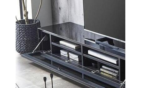 【開梱設置】テレビ台 ルーチェ ガラスタイプ 幅210-240cm TV ブラック 黒 テレビボード TV台 TVボード ローボード 家具