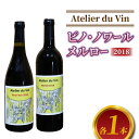 【ふるさと納税】赤ワイン（ピノ・ノワール、メルロー）2018ヴィンテージセット、合計2本｜アトリエデュヴァン