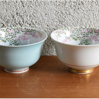 深川製磁 萩花見 ペア飯碗 A50-124_イメージ2