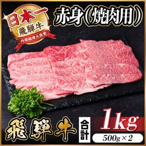 飛騨牛 赤身(焼肉用)1kg【配送不可地域：離島】【1543758】