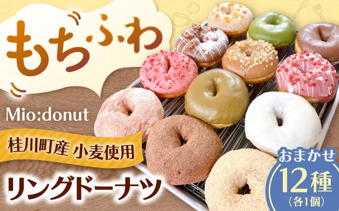 
            ふわもちリングドーナツ　12種セット ▼ドーナツ おまかせ セット お取り寄せドーナッツ　桂川町/Mio:Donut [ADBH037] 
          