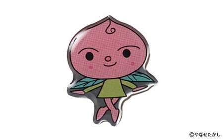 香美市イメージキャラクターピンバッジ（かりかり モモコちゃん） ピンバッジ バッジ やなせたかし やなせたかし先生デザイン 香美市限定 ふるさと納税限定 高知県 香美市