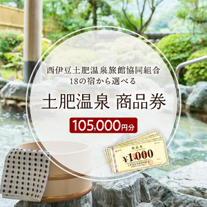 静岡 伊豆 土肥 温泉 旅館 協同組合 105,000円分 商品券 宿泊券 宿泊 温泉 温泉宿 旅行 旅行クーポン お食事券 静岡県 伊豆市 G-040