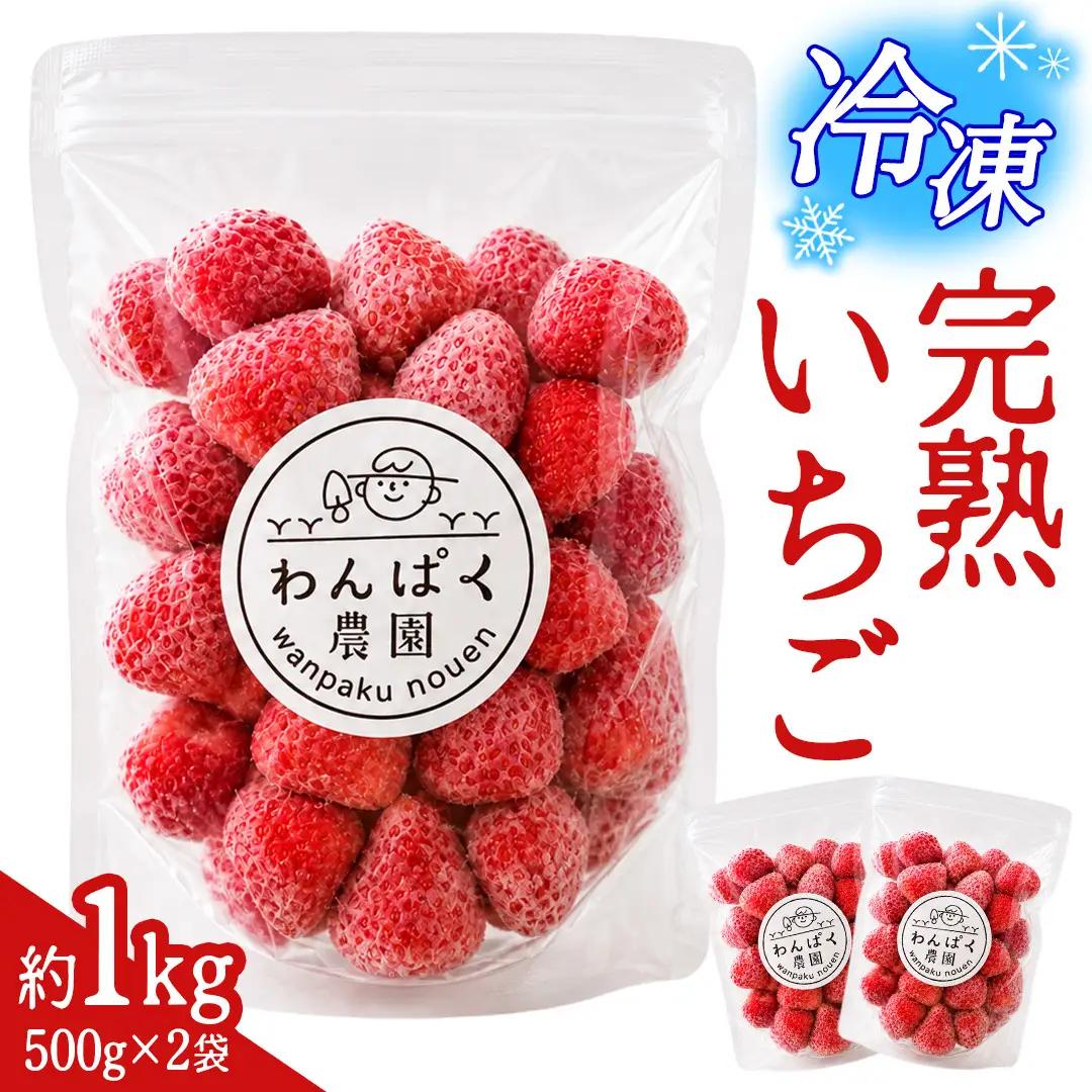 冷凍 完熟 イチゴ 1kg ( 500g × 2袋 )  (BT003)