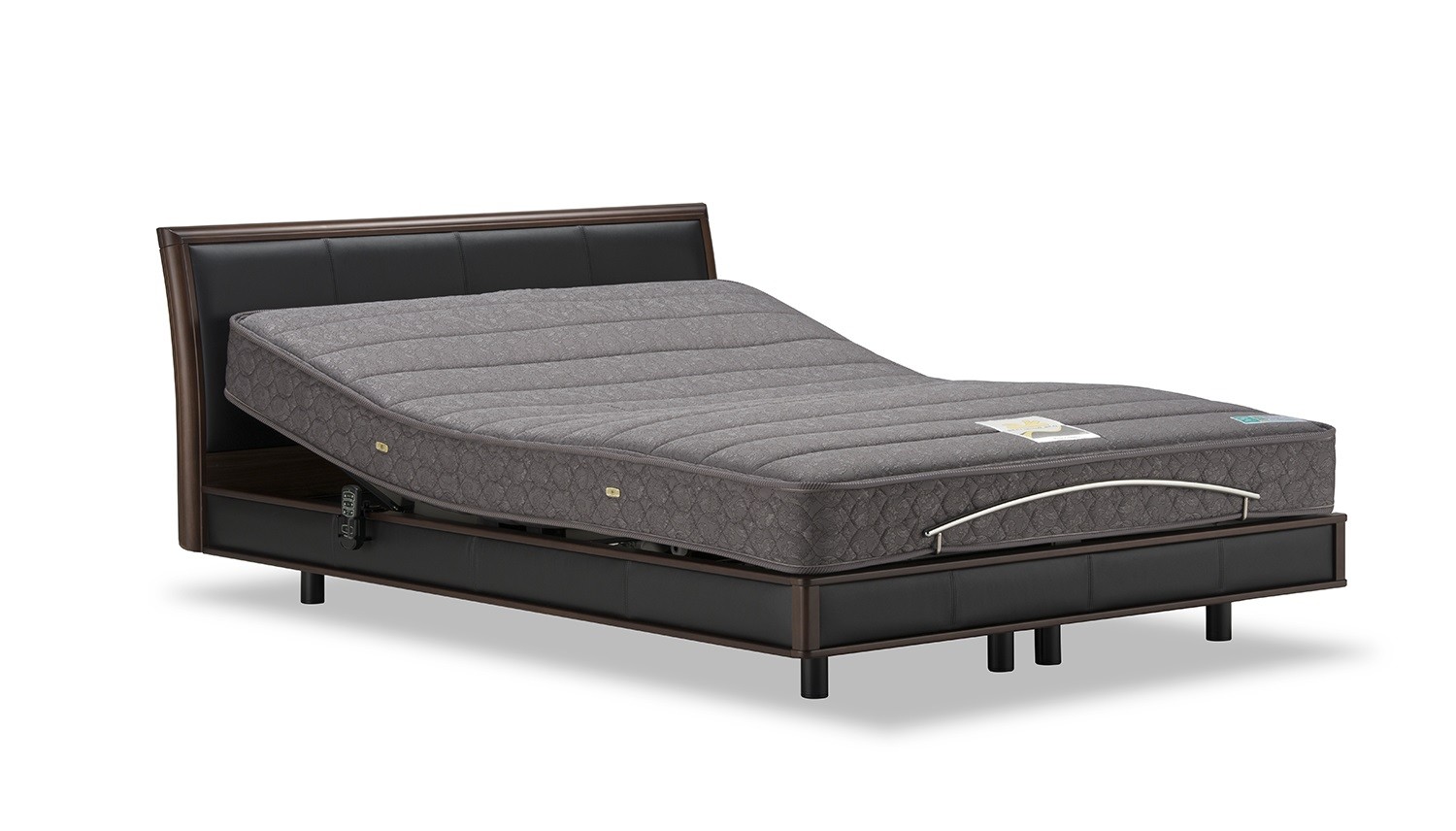 
            フランスベッド電動リクライニングBO-06（2モーター：背上げ・脚上げ）レッグタイプ　マットレス・手すり付き（ダブル）
          