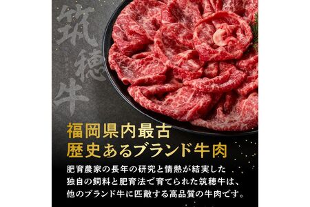 【D8-016】森本牧場産 本格黒毛和牛 筑穂牛 赤身スライス 500g