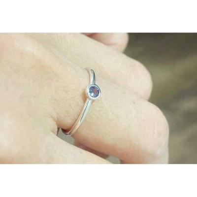 ふるさと納税 大府市 【プレゼント包装付き】丸い誕生石リング(シルバー) |  | 01