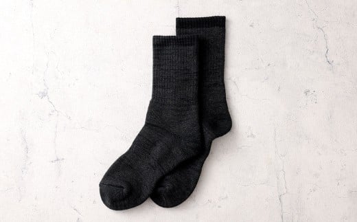 【22-24cm】 履くだけあったか！ばりふわぽかパイルソックス 2足組 靴下 くつした くつ下 ソックス ブラック 福岡県 北九州市