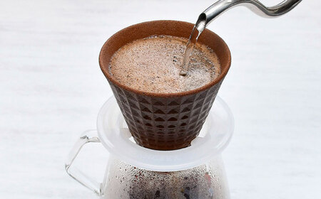 【波佐見焼】ekubo Waffle セラミックコーヒーフィルター Choco brown【燦セラ】[DF62]