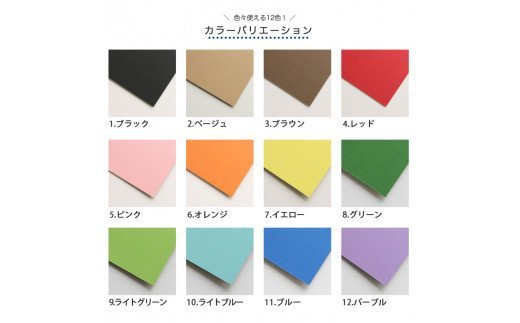 カラーダンボール【カラ × フル】12色セット 750サイズ【0063-001】_イメージ3