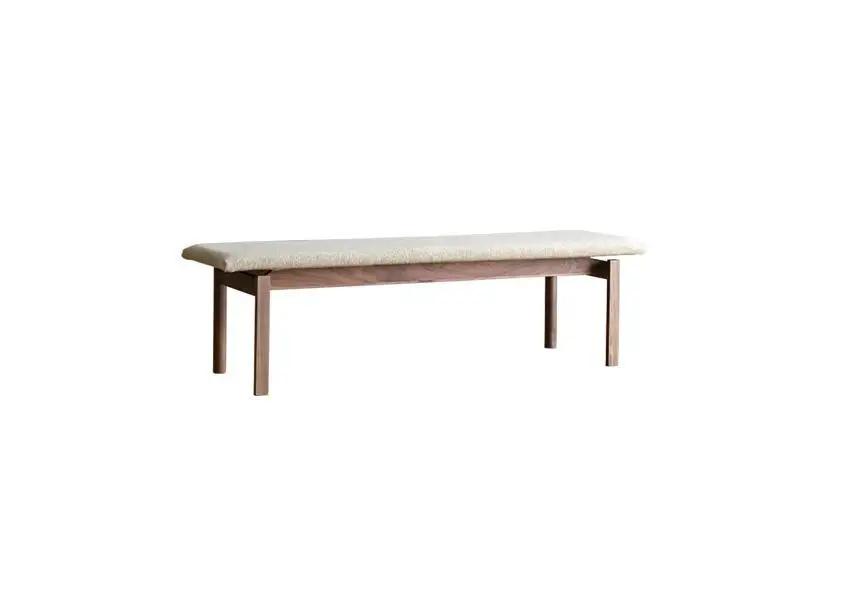 【開梱設置】高野木工 ARCO アルコ ダイニングベンチ ウォルナット W130cm  チャート6：キャメル 【10年保証】