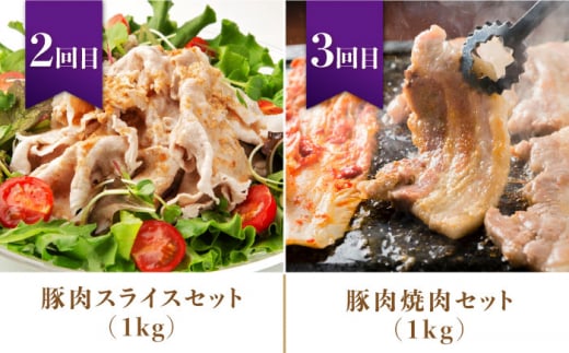 【5回お届け】 ナルちゃんファーム豚肉満喫コース 総量5.4kg（豚肉しゃぶしゃぶ・スライス・焼肉・とんかつ計4kg ハムセット1.4kg）/ 豚肉 ロースハム ハム はむ ウインナー ういんなー ソ