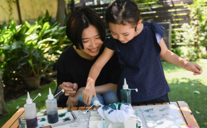 タイダイ染めオリジナルTシャツ作成キット　Lサイズ Bセット【ブリリアントブルー×ダークブロン×グレー】【自分探求、おひとり様キット】