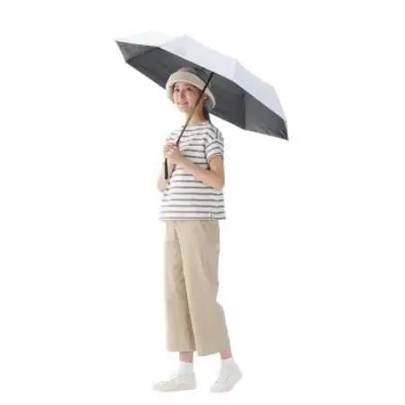 ソーラーブロック日傘・オートコンパクト　L(晴雨兼用) 通勤でも使えるアウトドア日傘81336748【1754353】