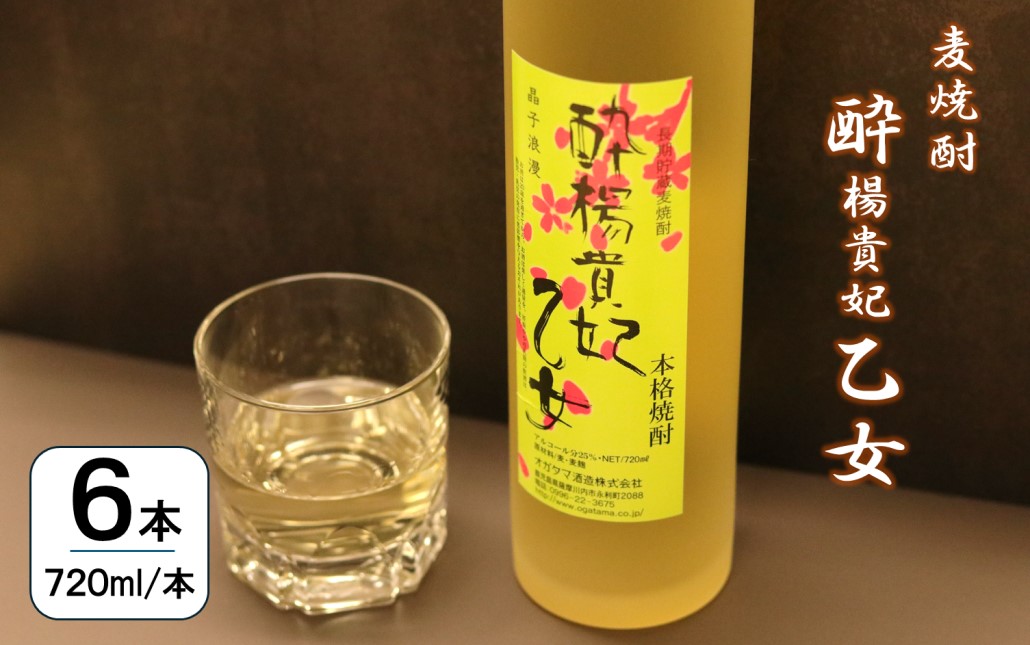 麦焼酎 酔楊貴妃乙女 720ml × 6本 オガタマ酒造 CSR-316