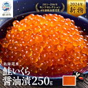 【ふるさと納税】【令和6年新物】北海道産鮭いくら醤油漬(250g) イクラ 北海道 人気 おすすめ さけ 魚卵 天然【配送不可地域：離島】【1025050】