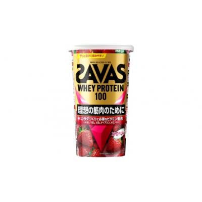 ふるさと納税 倉敷市 明治 ザバス ホエイプロテイン100 ストロベリー【280g 1個】 SAVAS プロテイン