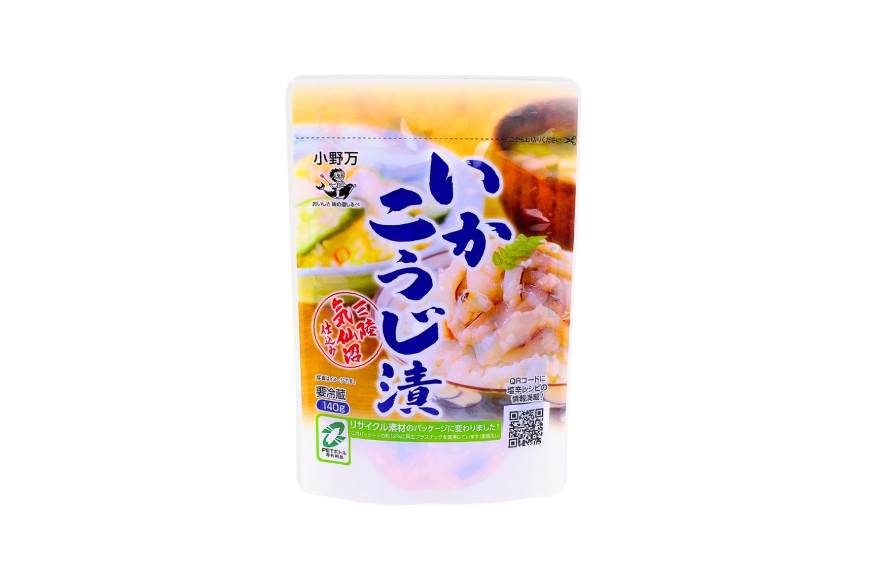 いかこうじ漬 140g 5個セット [小野万 宮城県 気仙沼市 20565707] 魚 魚介類 いか イカ 塩辛 イカ塩辛 麹漬け こうじ漬け 酒の肴 おつまみ ご飯のお供 冷蔵