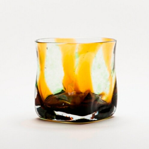 【ふるさと納税】【RYUKYU GLASS WORKS 海風】ロックグラス（ガジュマル）