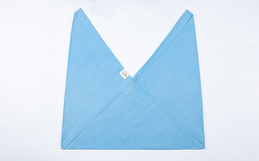 あづま袋＜空色(そらいろ)＞ 鹿児島 いちき串木野 あづま袋 刷毛染め 本染め 染め物 カバン かばん エコバッグ 撥水加工 伝統 伝統工芸【亀崎染工】【A-1624gH】