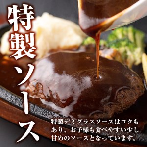 s394 A4・A5等級鹿児島県産黒毛和牛100％使用！プレミアムハンバーグ(計6個・特製デミソース付)【焼肉一福】