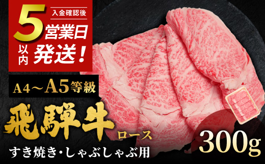 
                  【発送時期が選べる】 飛騨牛 A4~A5等級 ローススライス 300g 岐阜県産 A4 A5 すき焼き しゃぶしゃぶ 鍋 黒毛和牛 ロース 霜降り 牛肉 牛 国産 お取り寄せ ごちそう 自宅用 和牛 小分け 最短発送 肉のひぐち
                