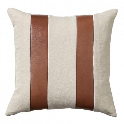 ふるさと納税 富田林市 Combination Cushion Stripe アイボリー×ダークブラウン【SWOF】 |  | 01