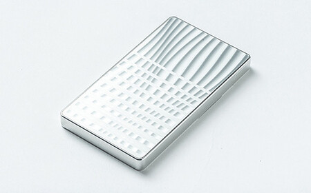 ジュラルミン 名刺入れ （浪格 銀） ｜美光技研 名刺ケース 名刺入れ 名刺入 アルミ