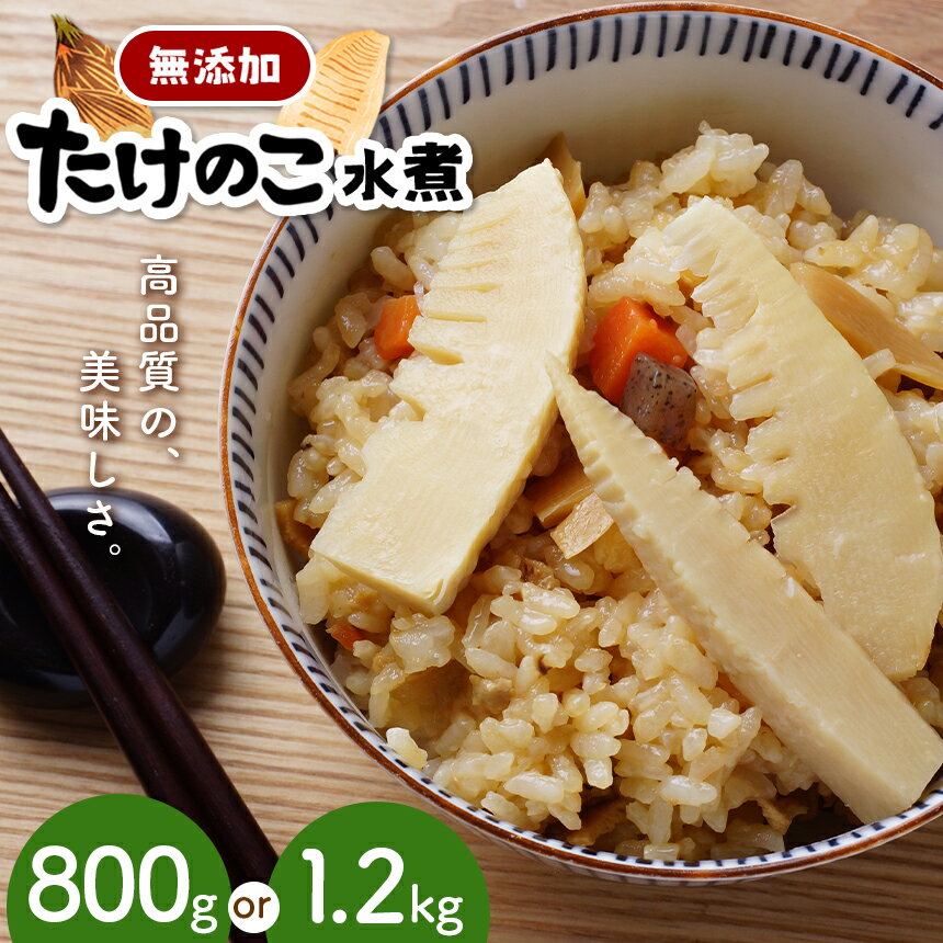 【ふるさと納税】選べる 内容量 無添加 高品質 水煮たけのこ 800g or 1.2kg 熊本県産 九州産 大容量 国産 たけのこ タケノコ 真空 小分け 送料無料