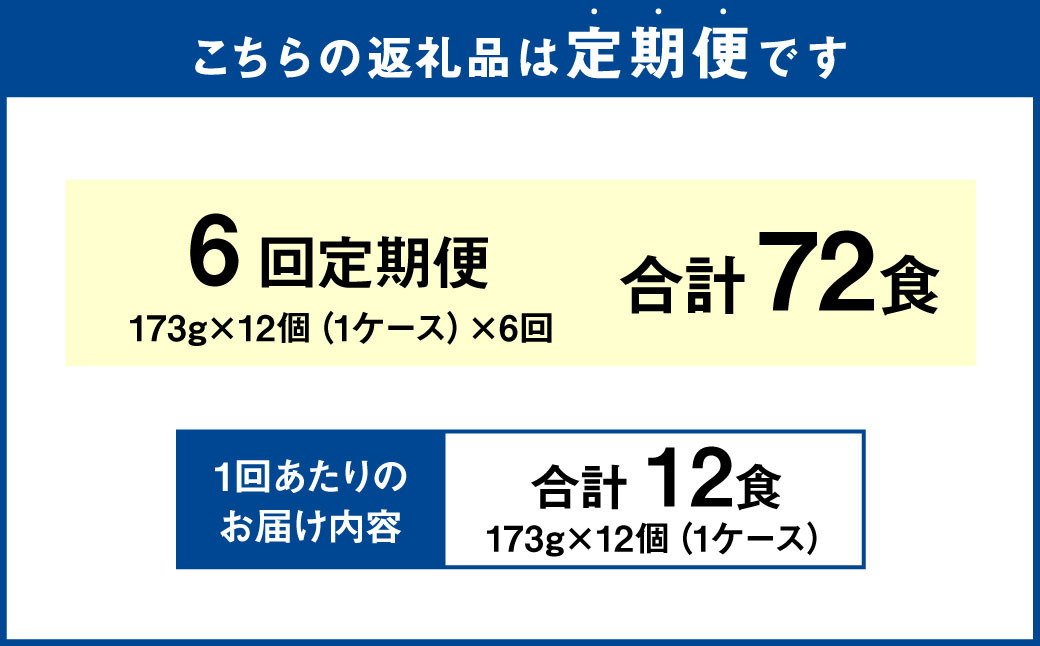 【6回定期便】 大判やきそば弁当 173g×12個（1ケース）