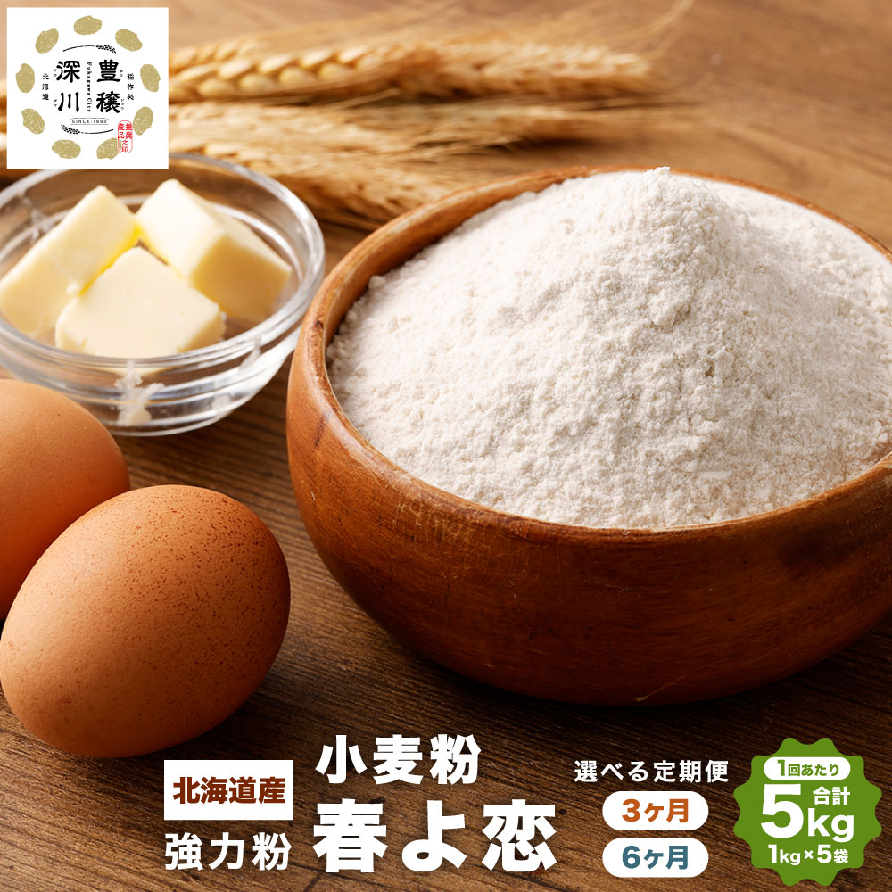 【ふるさと納税】北海道産 春よ恋 強力粉 合計 5kg 1kg×5袋 国産 小麦粉 強力小麦粉 パン パン作り 製パン材料 製パン ホームベーカリー ふわふわ もっちり 北海道 深川市 送料無料