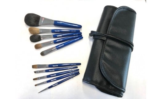 熊野化粧筆 ラグジュアリセット （軸色：青） 丹精堂 メイクブラシ 化粧筆 フェイスブラシ ファンデーションブラシ チークブラシ パウダーブラシ ハイライトブラシ 化粧 メイク コスメ 美容 スキンケア 立体感 透明感 ツヤ感 マット肌 ナチュラルメイク しっかりメイク しわ シミ 毛穴 クマ 乾燥 ほうれい線 たるみ くすみ テカリ 化粧崩れ 皮脂 乾燥肌 敏感肌 ニキビ 黒ずみ 色ムラ 赤み21-48