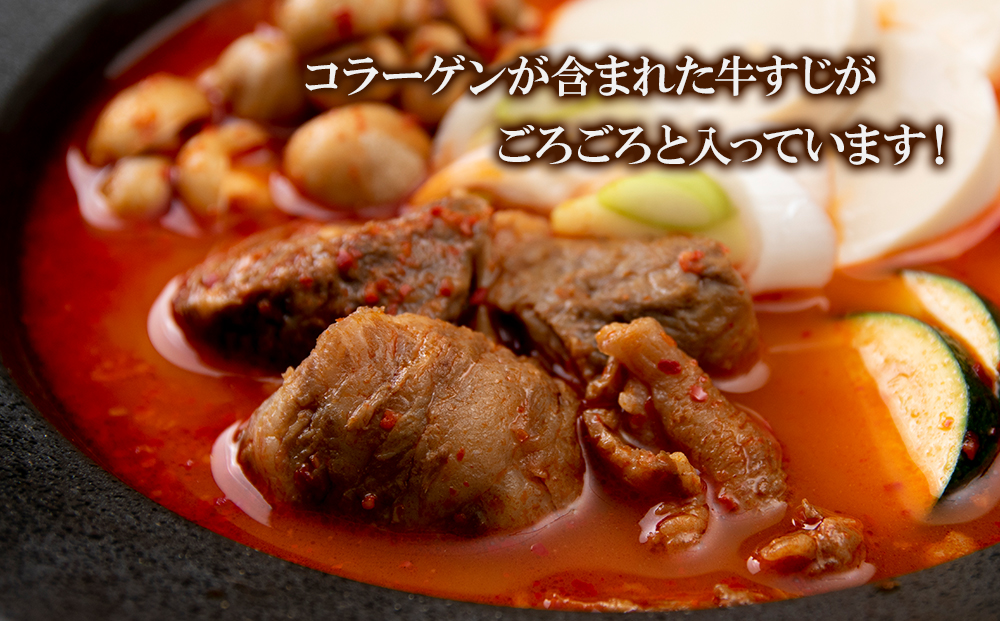 定期便 6カ月 スンドゥブ 食べ比べ セット 合計4パック （ 牛もつ ・ 牛すじ ） 韓国料理 BJ019_イメージ3
