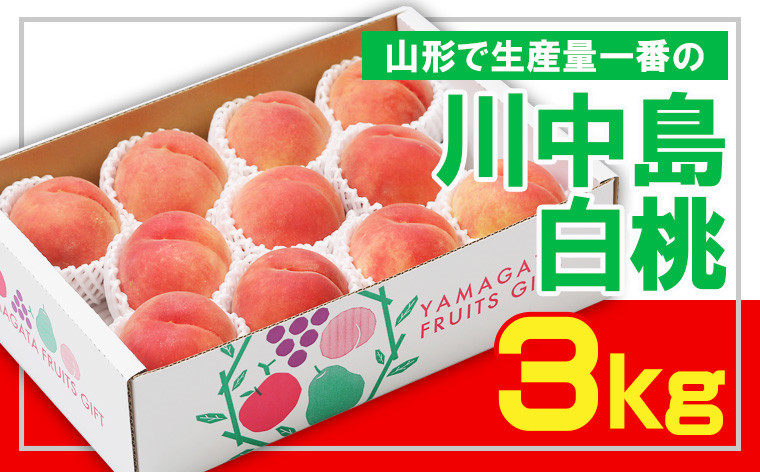 
            ☆フルーツ王国山形☆ 白桃 秀品3kg [山形で生産量1番の 川中島白桃 ] 【令和7年産先行予約】FS23-825 くだもの 果物 フルーツ 山形 山形県 山形市 2025年産
          