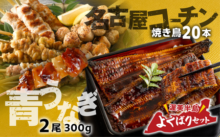 幻の青うなぎ＆名古屋コーチンセット　うなぎ 鶏肉