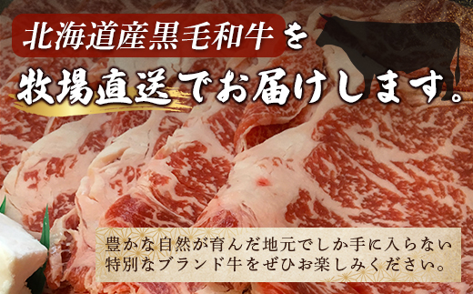 北海道産　牧場直送　黒毛和牛リブロースすき焼き用 HOKQ001