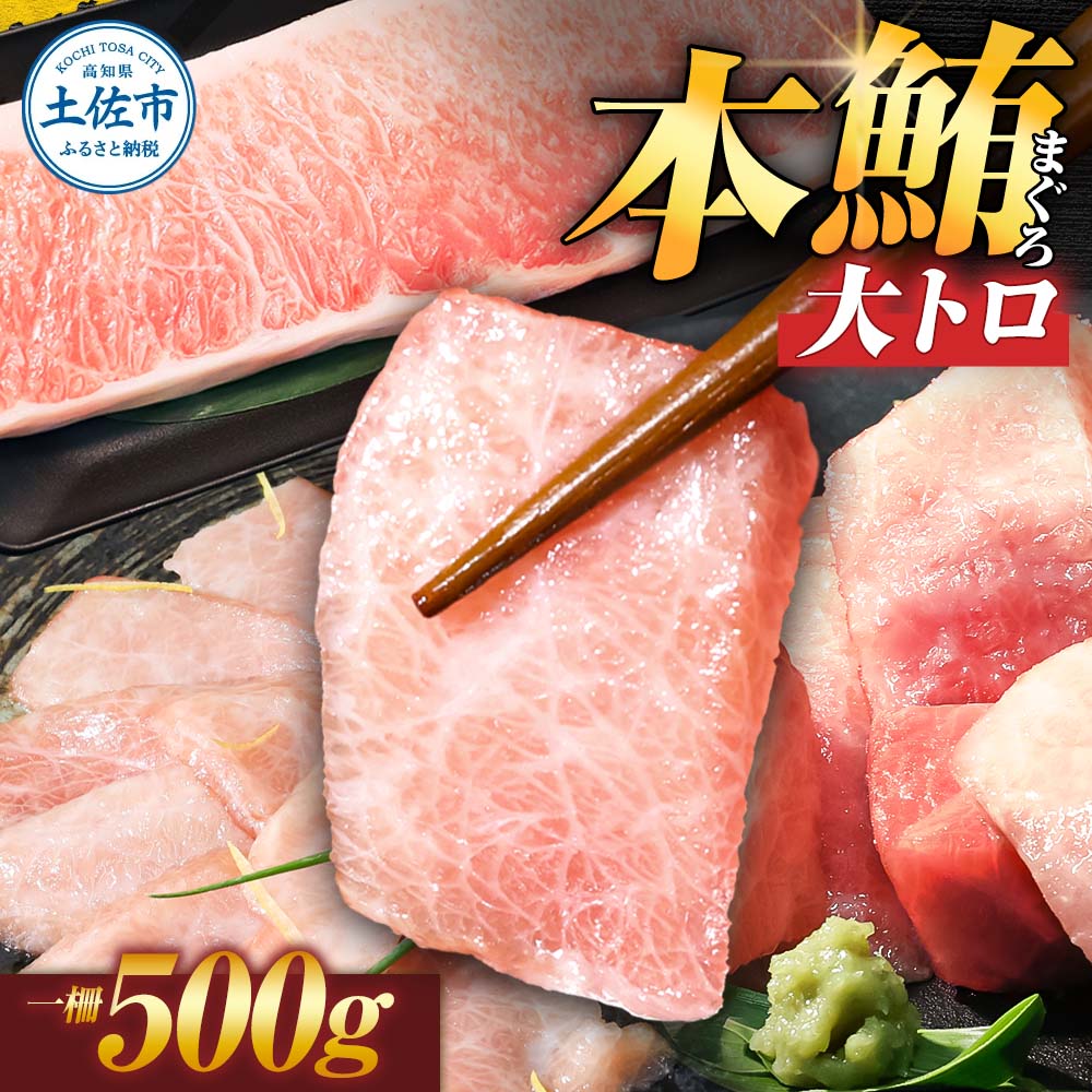 本鮪 大トロ500g トロ マグロ まぐろ 本まぐろ 刺身 刺し身 魚 天然 冷凍 美味しい おいしい 故郷納税 ふるさとのうぜい 返礼品 高知県 高知