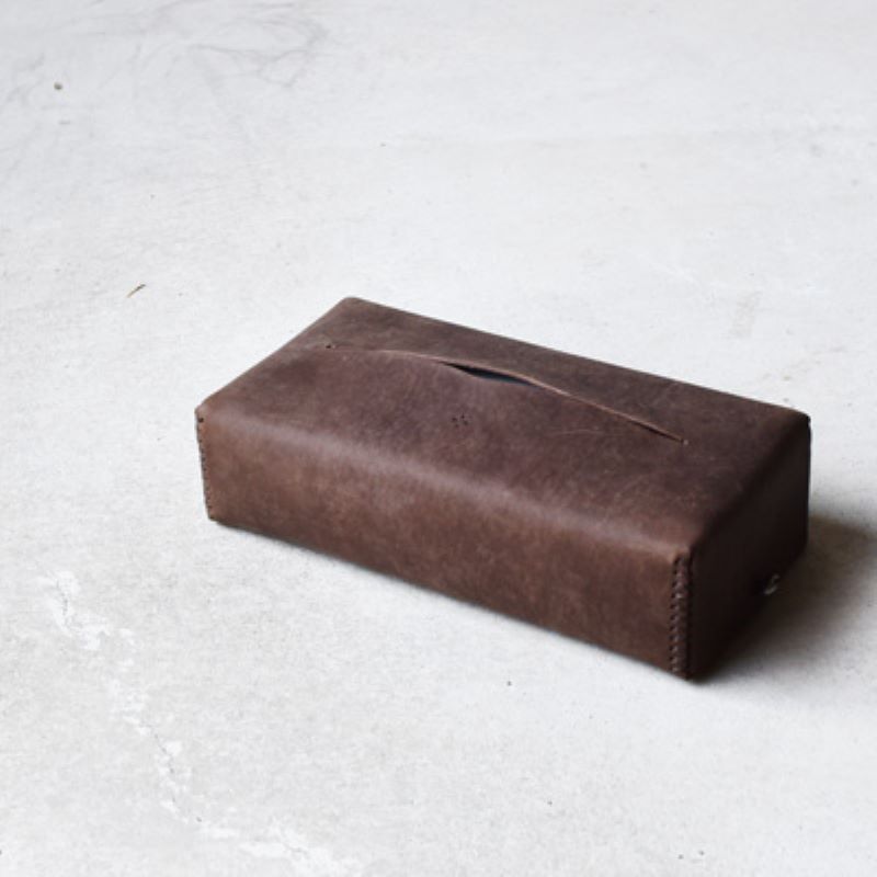 Teha’amana Tissue Cover Smoke テハマナ ティッシュカバー スモーク ブラック 革 皮 雑貨 おしゃれ レザー 本革 こだわりの逸品 地域特産品 ギフト 自分用 人気 おす