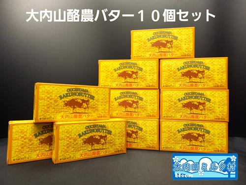 （冷蔵）大内山バター 10個セット 200g×10 計2kg ／ 有塩 国産 バター チャーン製法 大内山酪農 冷蔵 大内山ミルク村 三重県 大紀町