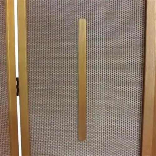 土肥家具工芸の衝立　竹簾折畳み150タイプ　ライトブラウンxいぶし竹5　折りたたみ式のパーテーション【1707587】