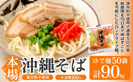 サン食品 沖縄そば(ロング麺) ゆで麺 1食(180g) 50パック