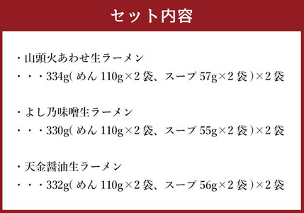 藤原製麺 旭川 生ラーメンセット (山頭火あわせ、よし乃、天金醤油)各2袋入り×2袋  | ラーメン_02910