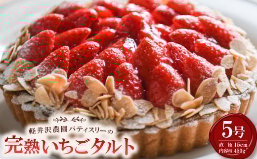 ＜2026年発送＞軽井沢農園パティスリーの完熟いちごタルト5号【1591170】