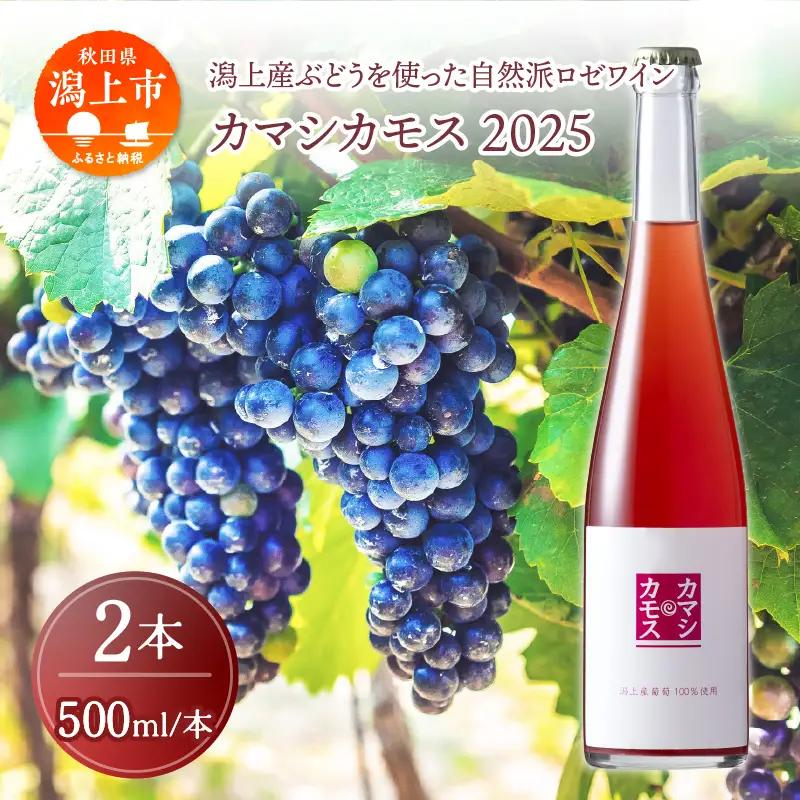 カマシカモス 2025年 ロゼ 中辛口 2本【むつみワイナリー】