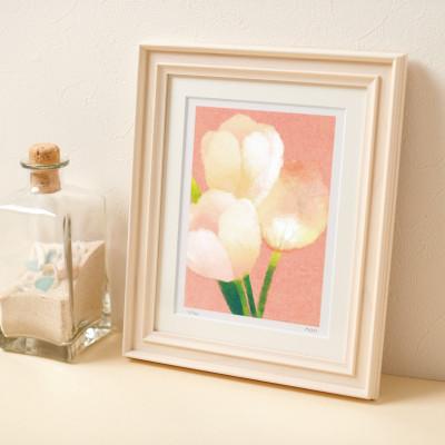 ふるさと納税 茨木市 イラスト作家「菜生」アートフレーム〈チューリップA〉花 |  | 02